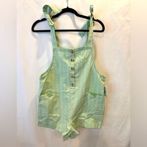 O’Neill Skylynn Stripe Romper Aqua Sky Medium NWT
